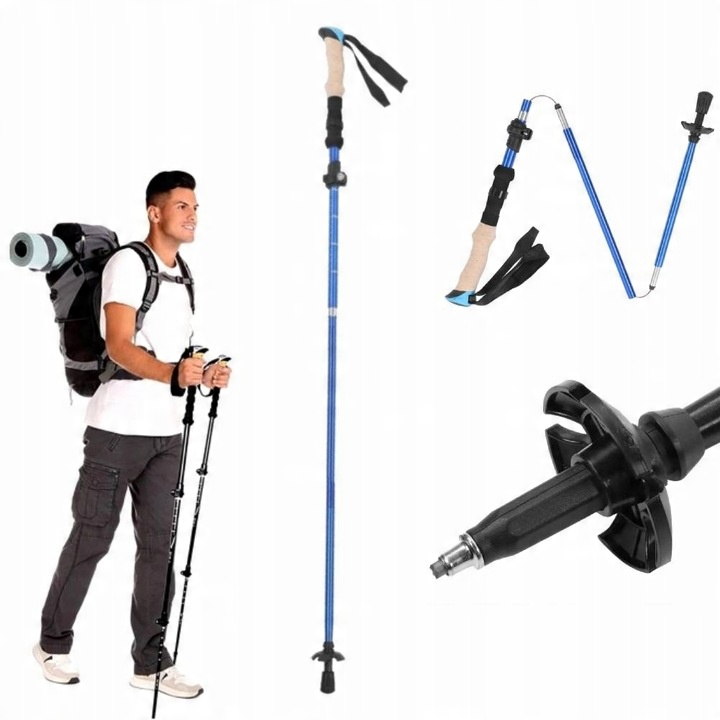 KIJE TREKKINGOWE KIJKI NORDIC WALKING DO CHODZENIA PO GÓRACH REGULOWANE