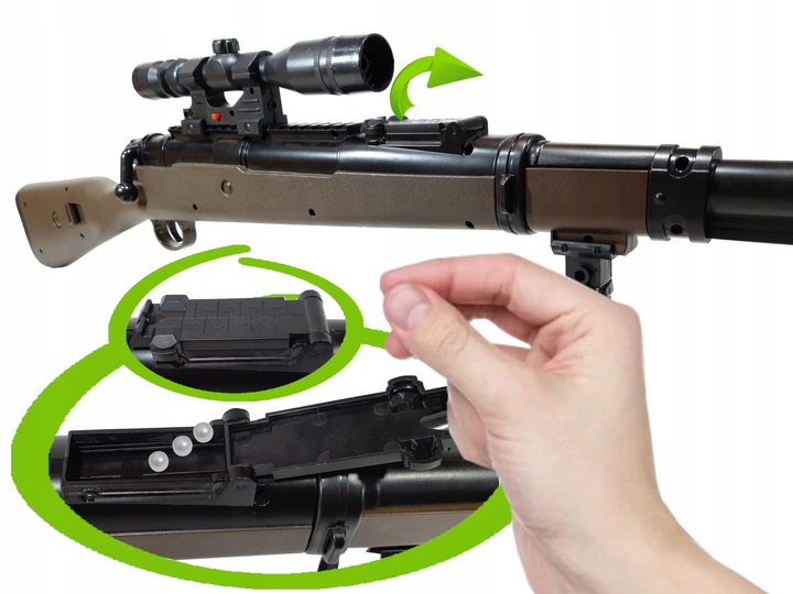 SZTUCER KARABIN MYŚLIWSKI NA KULKI SNAJPERKA ASG