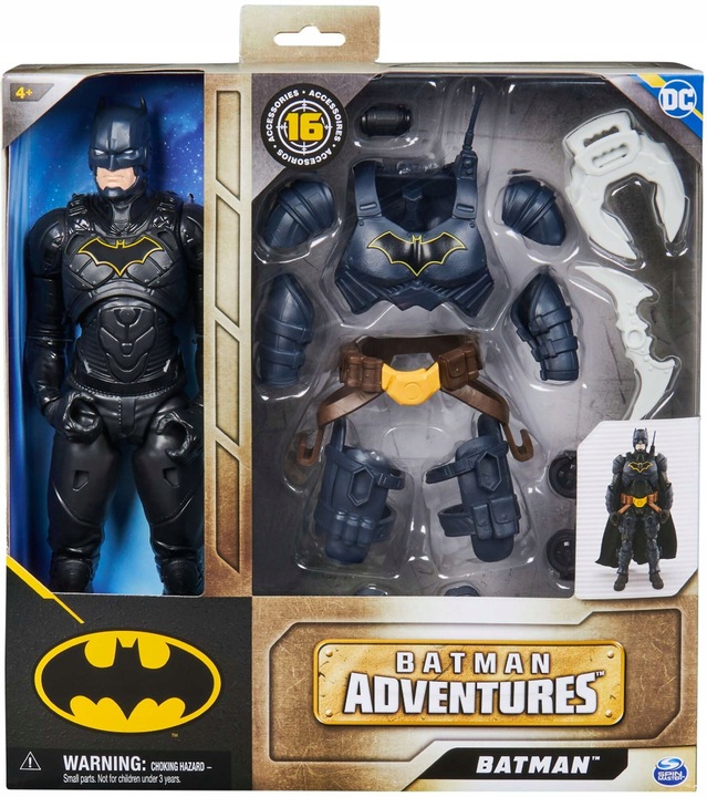 DC COMICS ZESTAW DUŻA FIGURKA BATMAN 30 CM + AKCESORIA 16 ELEMENTÓW