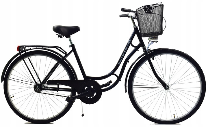 Rower Damski Damka Męski Miejski Universal 28 Kosz