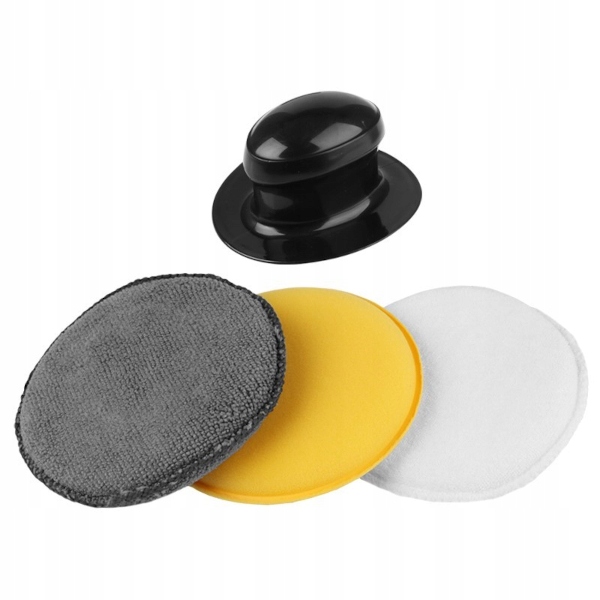 ZESTAW GĄBEK POLERSKICH PADÓW APLIKATORÓW DO RĘCZNEGO POLEROWANIA LAKIERU