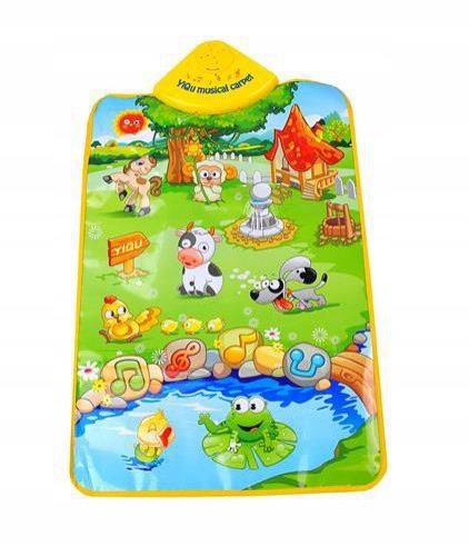 MATA MUZYCZNA INTERAKTYWNA EDUKACYJNA WESOŁA FARMA ODGŁOSY ZWIERZĄT GRA