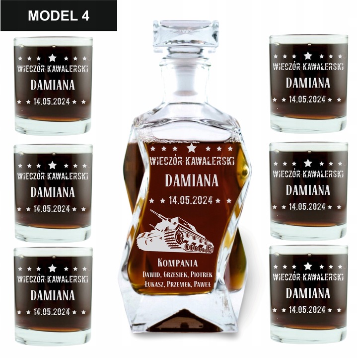 Karafka do Whisky Grawerowana Idealny Prezent Gift na Wieczór Kawalerski