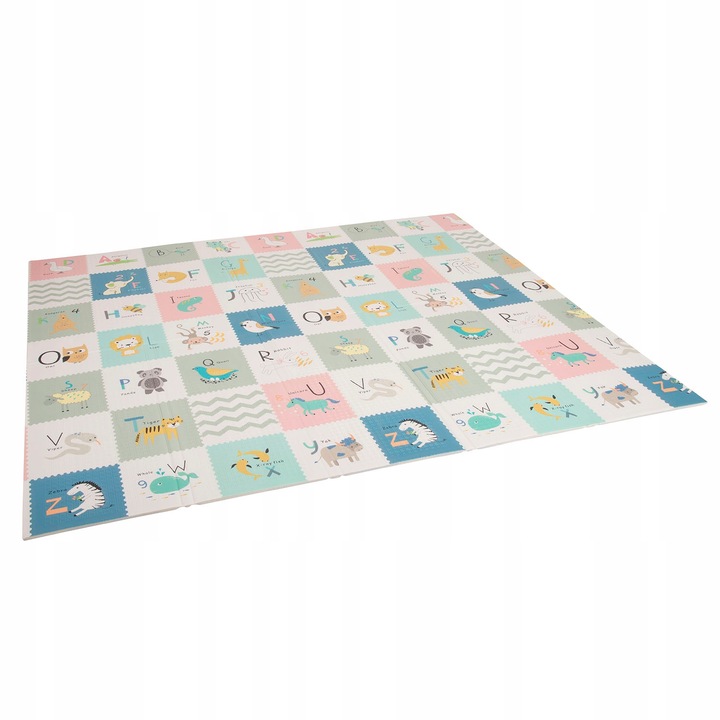 MATA EDUKACYJNA Dla Dzieci składana dwustronna 180x200 KiddyMoon FM-001