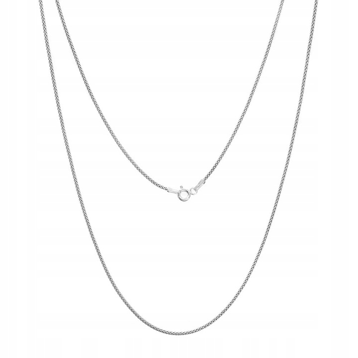 Srebrny łańcuszek o splocie coreana popcorn 55cm srebro 925