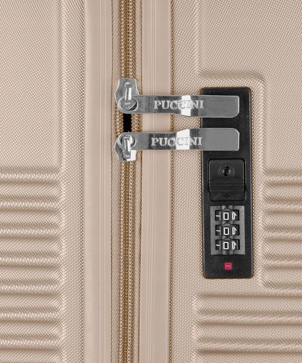 Walizka Kabinowa Podróżna Na Kółkach Twarda PUCCINI Szampańska ABS028C-6C