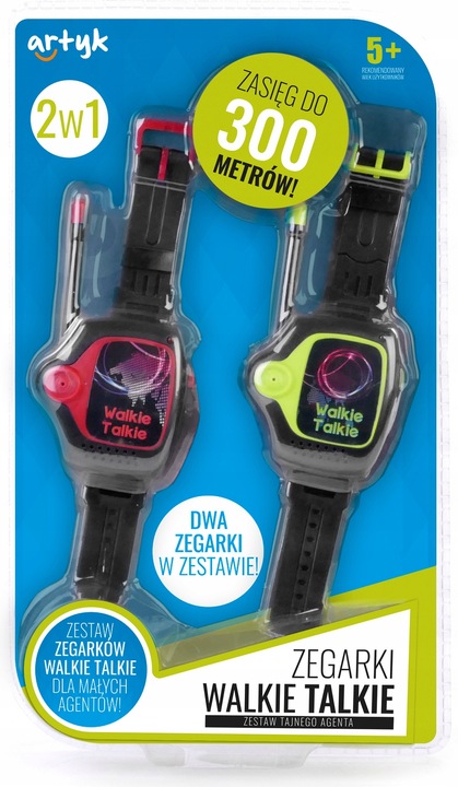 WALKIE TALKIE KRÓTKOFALÓWKA 300m ZEGAREK X2 ZESTAW