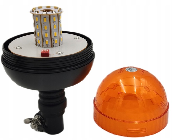 LAMPA OSTRZEGAWCZA KOGUT LED 12-24V NA TRZPIEŃ