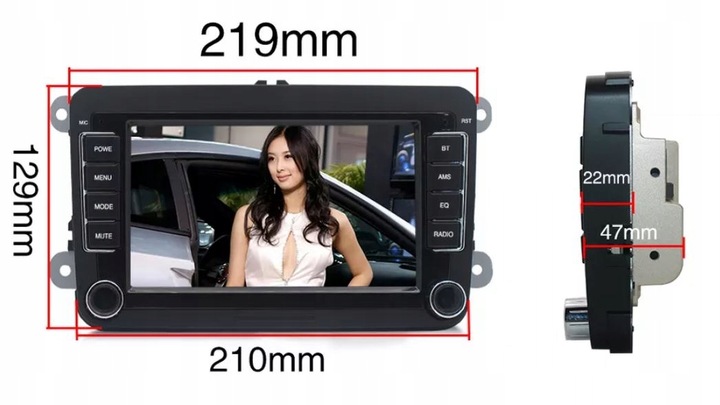 RADIO 2DIN NAWIGACJA GPS VW PASSAT GOLF SUPERB TOURAN TIGUAN CADDY ANDROID