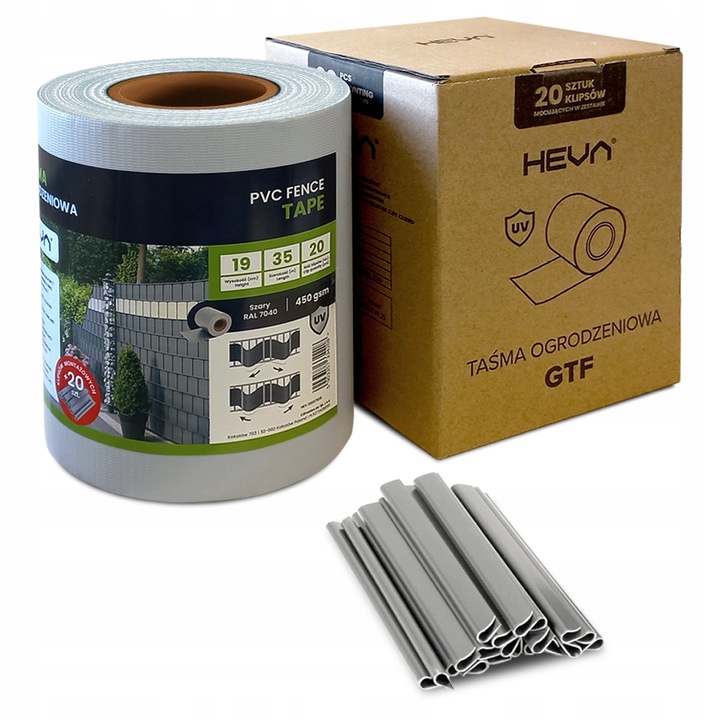 TAŚMA OGRODZENIOWA SZARA 19CMX35M UV+ OSŁONA NA OGRODZENIA PANELOWE 3D PŁOT