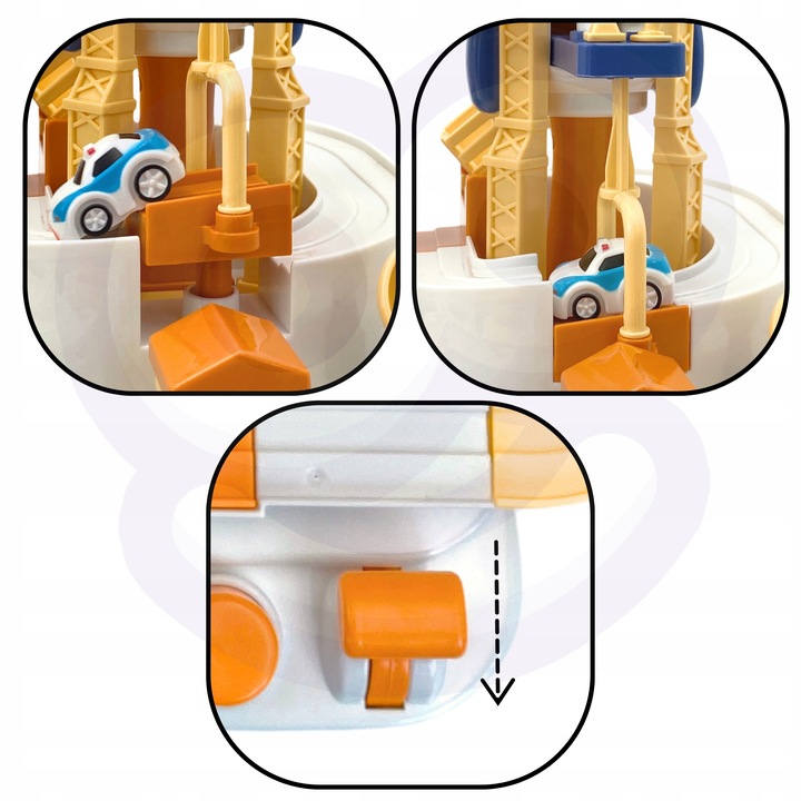 INTERAKTYWNY TOR PRZESZKÓD SAMOCHODOWY AUTKA PRZYGODA PANDY GRA WOOPIE