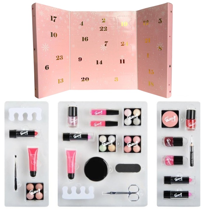 GLOSS Kalendarz adwentowy z kosmetykami, 1 szt /24 elementy/