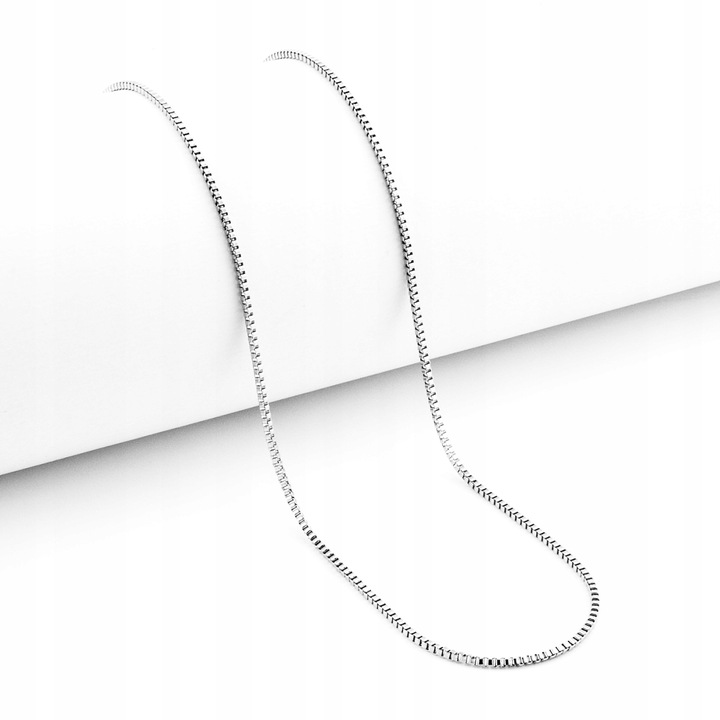 Łańcuszek Srebrny pr. 925 Splot Venecjana Kostka Lśniący | 55 cm x 0,7 mm