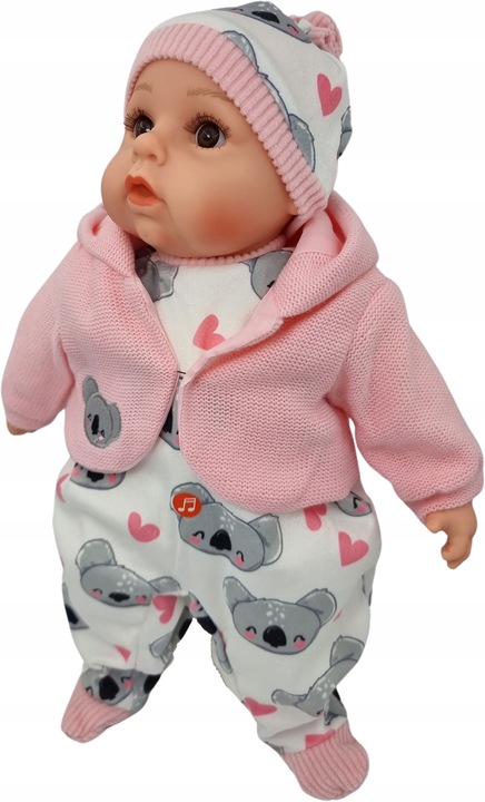 LALKA BOBAS MÓWI I ŚPIEWA POLSKI 45CM+SMOCZEK_67