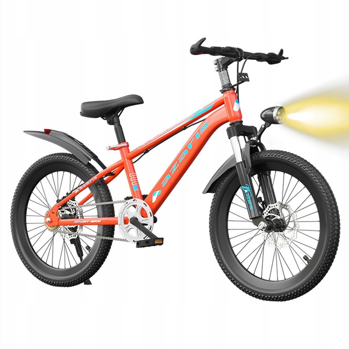 ROWER DZIECIĘCY ROWEREK 20 CALI TARCZE KOŁA BOCZNE AMORTYZATOR PRZERZUTKI