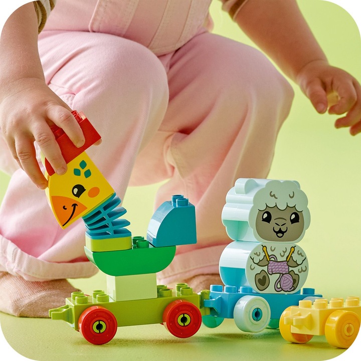 LEGO Duplo 10412 Pociąg ze zwierzątkami Koń Duże Klocki Dla 2 3 4 latka