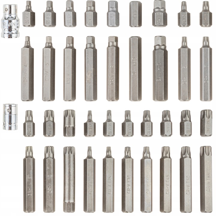 ZESTAW BITÓW KOŃCÓWKI BITY KLUCZE KOŃCÓWKI KLUCZ IMBUS HEX TORX SPLINE 40EL
