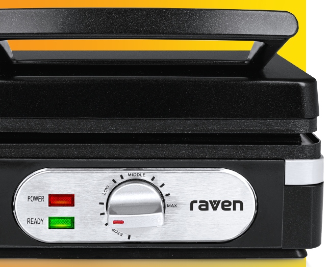 MOCNA Gofrownica RAVEN EG004BX 2 chrupiące gofry