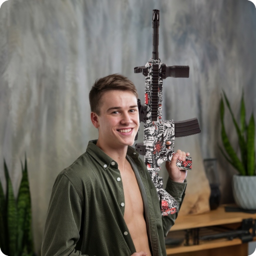 BEZPIECZNY WIELKI KARABIN NA KULKI ŻELOWE AUTOMAT MASZYNOWY PISTOLET BROŃ