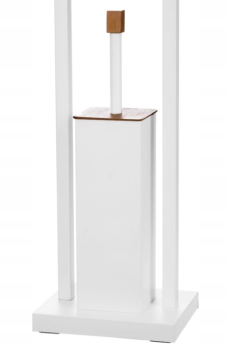STOJAK NA PAPIER TOALETOWY + SZCZOTKA DO WC ZESTAW 2w1 STYLOWY BAMBUSOWY