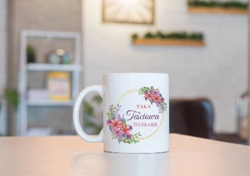 Kubek TEŚCIOWEJ na prezent 330ml + kartonik