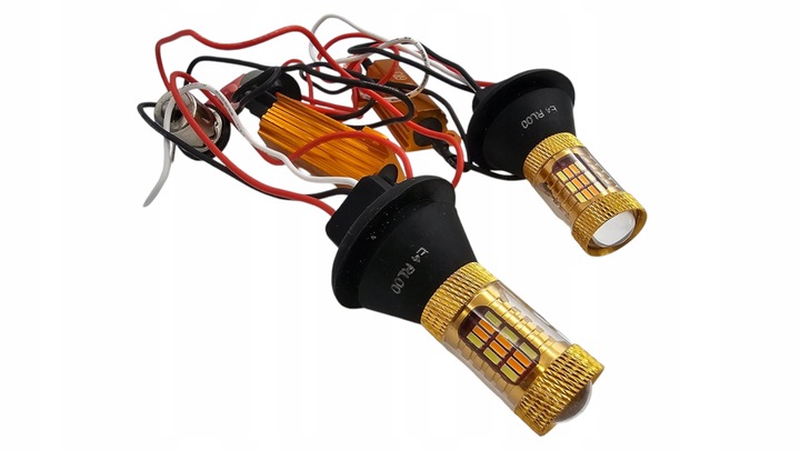 KIERUNKOWSKAZY LED PY21W BAU15S 1156 DRL ŚWIATŁA DZIENNE 2w1 ULTRA MOCNE