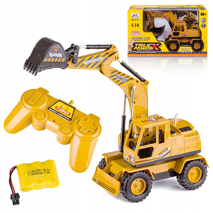 Koparka Spych na PILOT Pojazd Budowlany ZDALNIE STEROWANY 1:14 2.4GHz