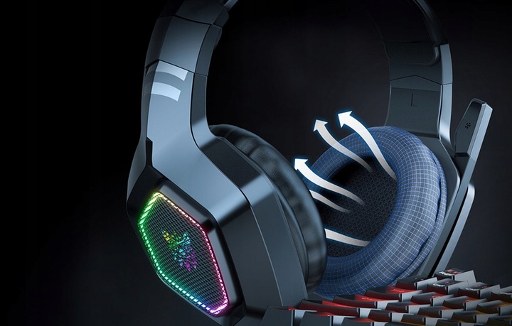 ONIKUMA PRZEWODOWE SŁUCHAWKI GAMINGOWE K10 NAUSZNE Z MIKROFONEM 2,2M ANC