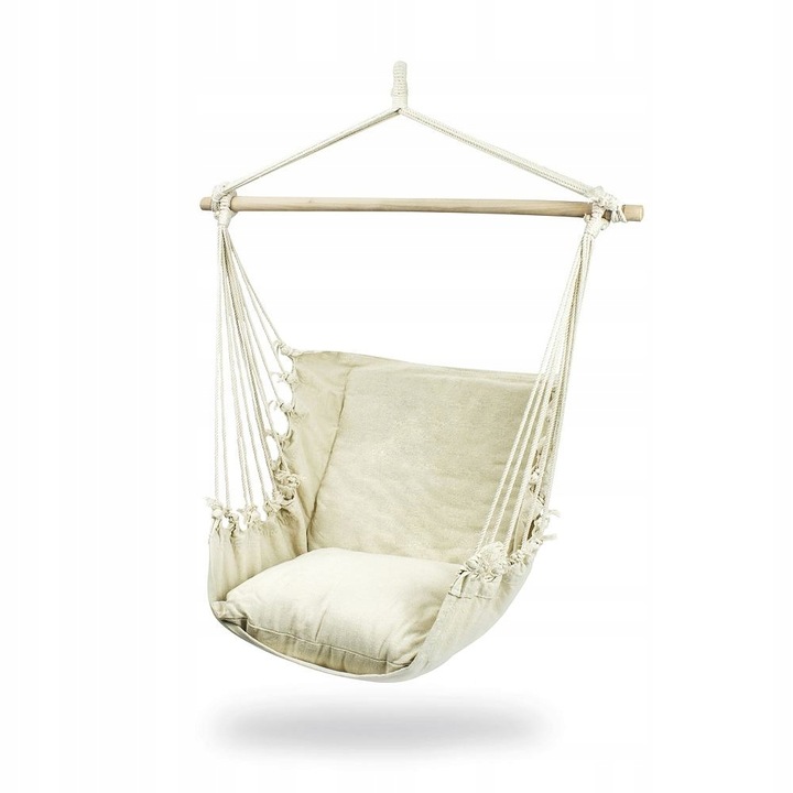 Hamak brazylijski beżowy z poduszką
