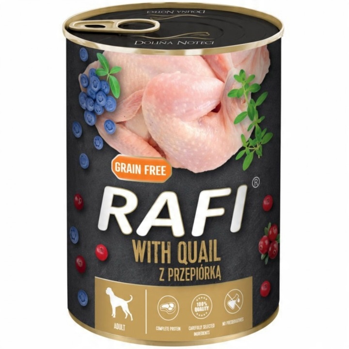 Karma mokra dla psów RAFI puszki MIX 4 SMAKÓW 24x400g