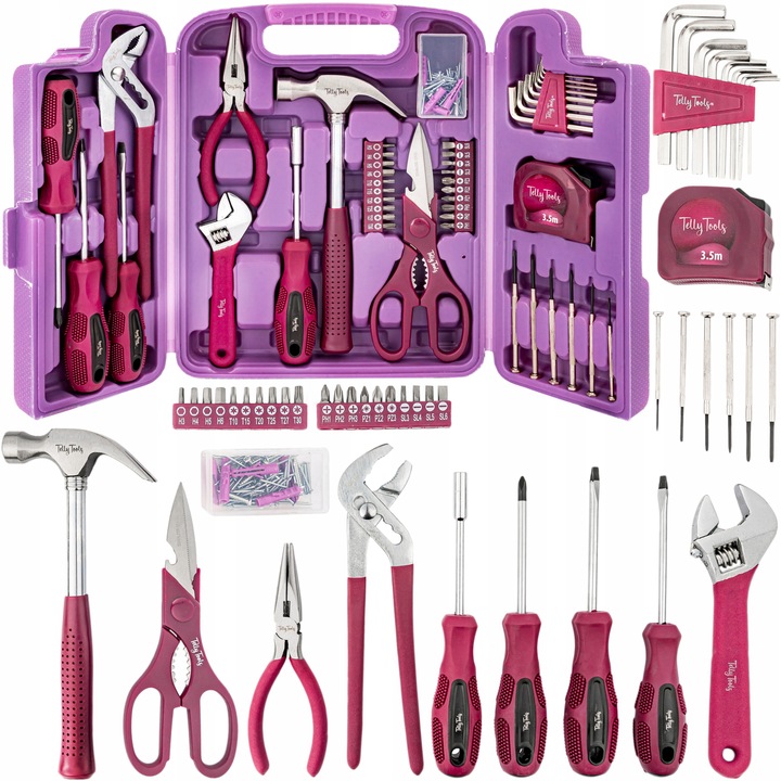 ZESTAW NARZĘDZIOWY KLUCZE NASADOWE WKRĘTAKI MŁOTEK