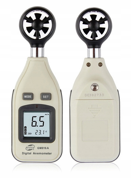 ANEMOMETR WIATROMIERZ MIERNIK WIATRU TEMPERATURY POMIAR PRĘDKOŚCI POWIETRZA