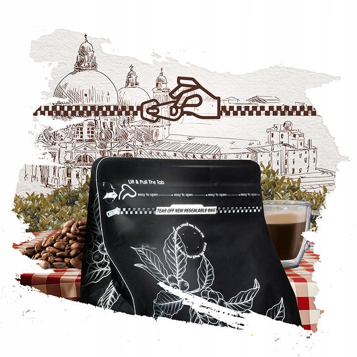 KAWA ZIARNISTA LA STORIA CREMA E GUSTO 1kg ŚWIEŻO PALONA - BLUE ORCA COFFEE