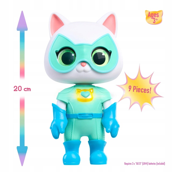 DISNEY JUNIOR SUPERKOTY SUPER KITTIES INTERAKTYWNA FIGURKA BITSY/KIZIA 20CM
