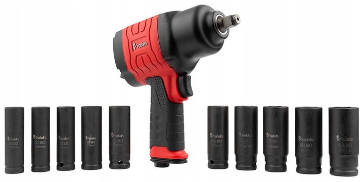 Klucz Pneumatyczny 1/2 REDATS 1500Nm + 10 Nasadek