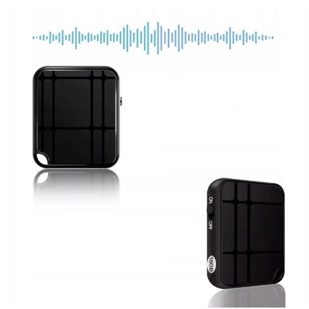 Mini dyktafon szpiegowski 50h nagrań detekcja głosu 16GB prosta obsługa