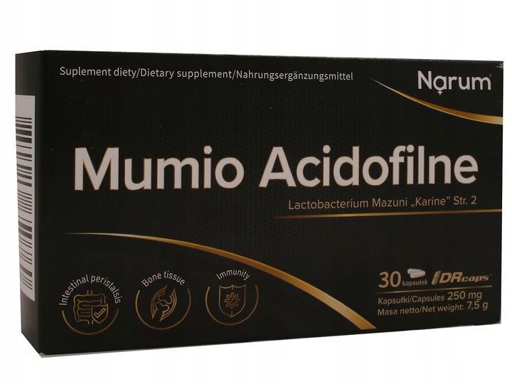 NARUM Mumio Acidofilne 250 mg 30 kapsułek Probiotyk Narine