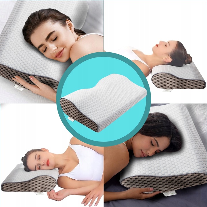 PODUSZKA ORTOPEDYCZNA DO SPANIA NA BOKU I BRZUCHU PROFILOWANA PIANKA MEMORY