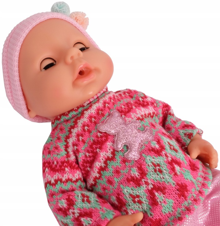 LALKA BOBAS INTERAKTYWNA SIKA PIJE PŁACZE GAWORZY 43cm Akcesoria 8 FUNKCJI