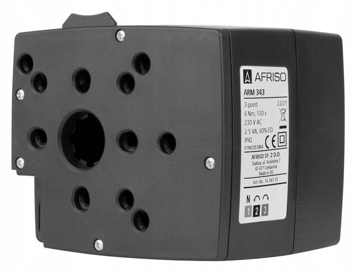 SIŁOWNIK NAPĘD ELEKTRYCZNY DO ZAWORU ZAWORÓW MIESZAJĄCYCH ARM 343 AFRISO