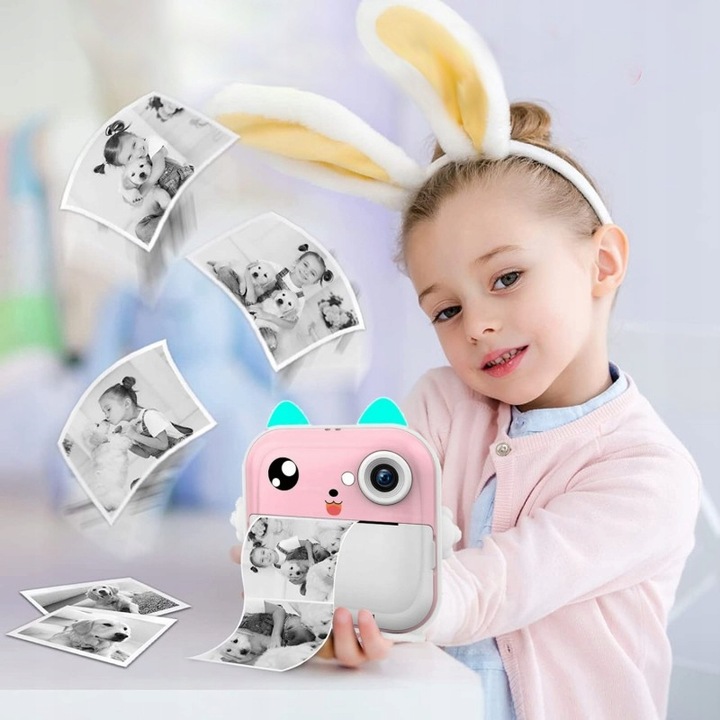 DRUKUŚ PRO MINI DRUKARKA TERMICZNA APARAT NATYCHMIASTOWY + 10 ROLEK GRATIS