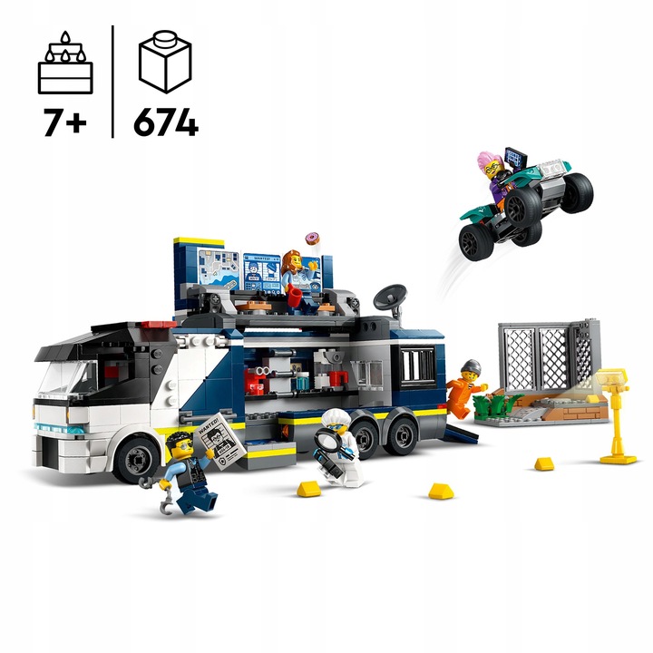 LEGO City Policyjna ciężarówka z laboratorium kryminalnym 60418