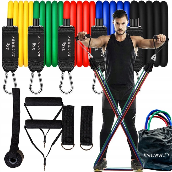 Zestaw Ekspanderów 5 Gum Oporowych do Ćwiczeń