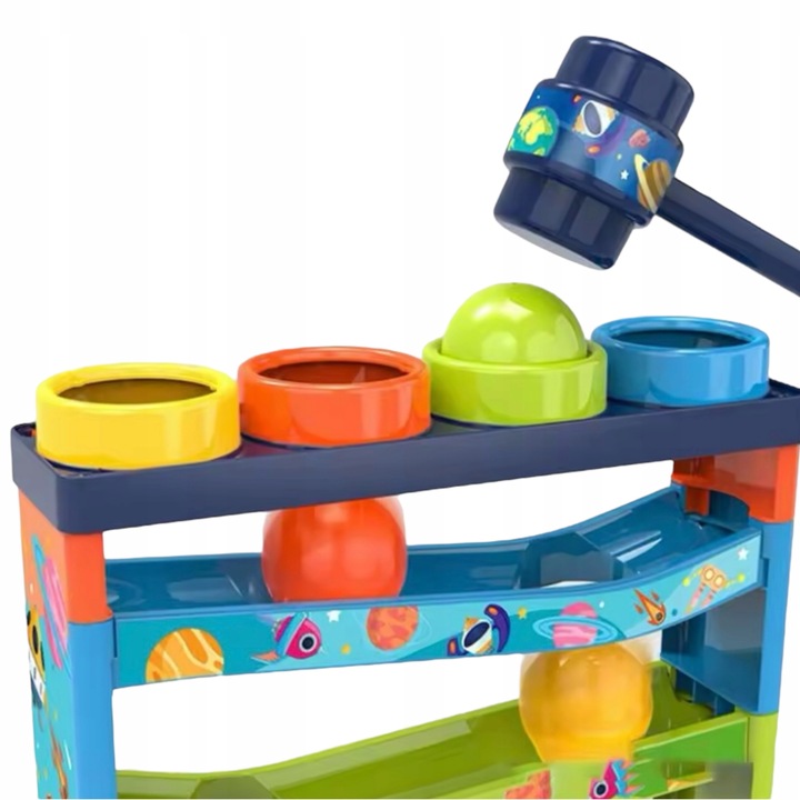 TOR ZJEŻDŻALNIA DLA PIŁECZEK MŁOTEK ZRĘCZNOŚCIOWA ZBIJAK GRA WBIJ PIŁKĘ