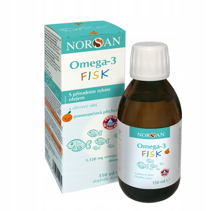 OMEGA-3 Kids o smaku POMARAŃCZOWYM Norsan 150 ml