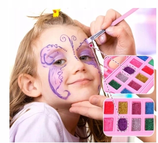Kuferek Kosmetyków Do Paznokci i Makijażu MakeUp Zestaw Makijaż dla dzieci