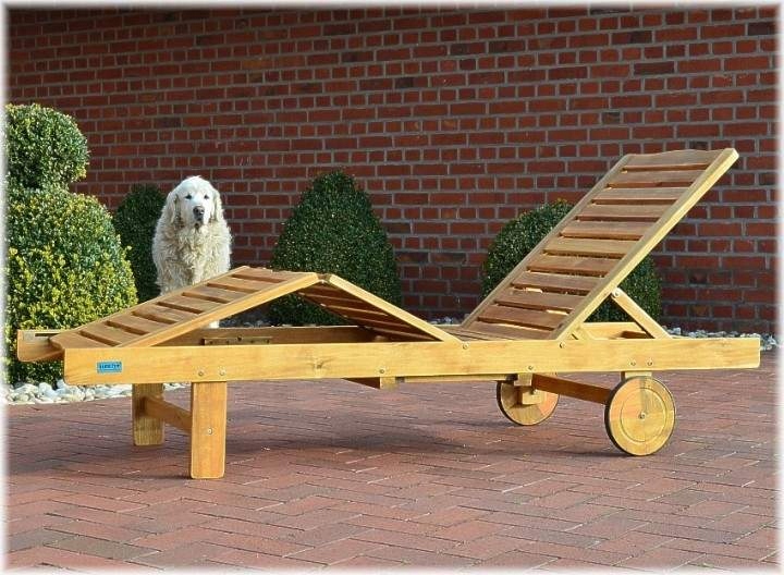 Leżak Leżanka Ogrodowy Drewniany HECHT Resort A Tropikalne Drewno Akacjowe