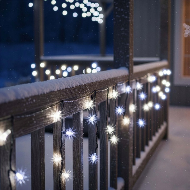 LAMPKI SOPLE 50LED ZEWNĘTRZNE IP65 PRO BIAŁE FLASH 2,5m GRUBE PROFESJONALNE