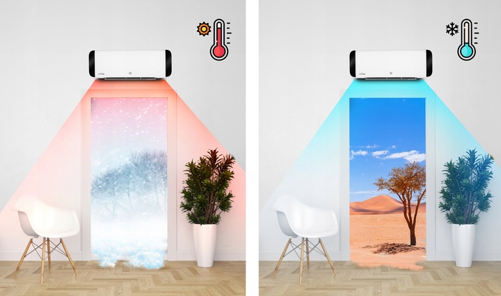 KURTYNA POWIETRZNA TERMOWENTYLATOR GRZEJNIK ELEKTRYCZNY 2000W PILOT + Wi-Fi