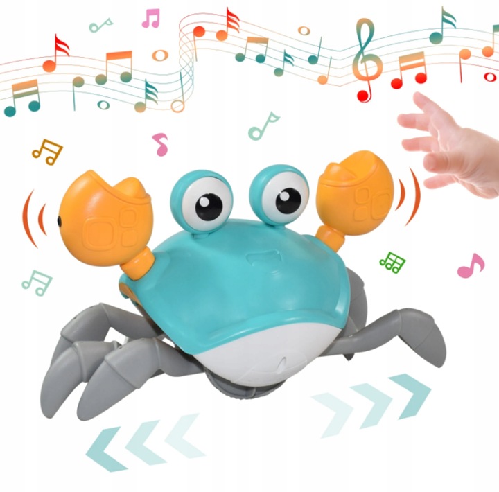 KRAB ŁAZIK PEŁZAJĄCY INTERAKTYWNY Z DZWIĘKIEM i ŚWIATŁEM LED